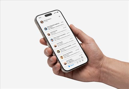 Mobile employee inbox interface displayed on a phone